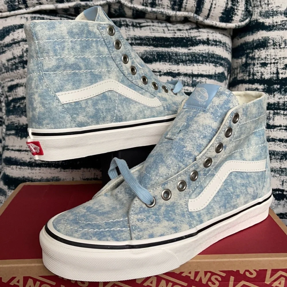 Vans Sk8-Hi Tapered Denimdstry Winter Sky Marshmalow MENS - Picture 1 of 16